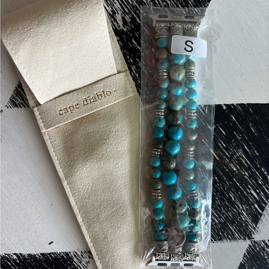 Cape Diablo Turquoise And Teal Beaded Apple Watch Bracelet Band
